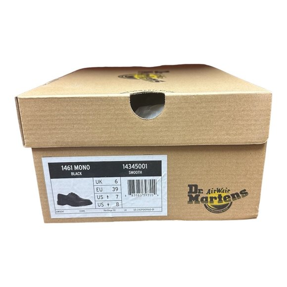 Dr Martens Mens 1461 Mono Smooth Leather Oxford Shoes - Size 7M / 8W - 14345001 main image 4